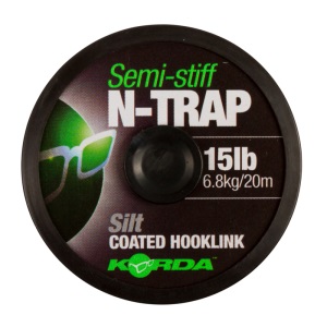 Korda Návazcová šňůrka N-Trap Semi-Stiff Silt 15lb, 20m