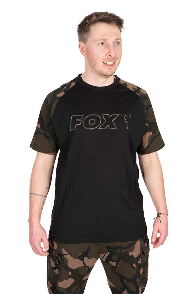 Fox Tričko Black / Camo Outline T-Shirt