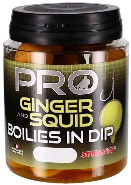 Starbaits Boilies in Dip Pro Ginger Squid 150g