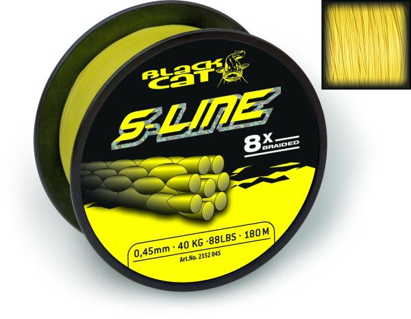 Black Cat Šňůra S-Line yellow 0,55mm, 70kg, 300m