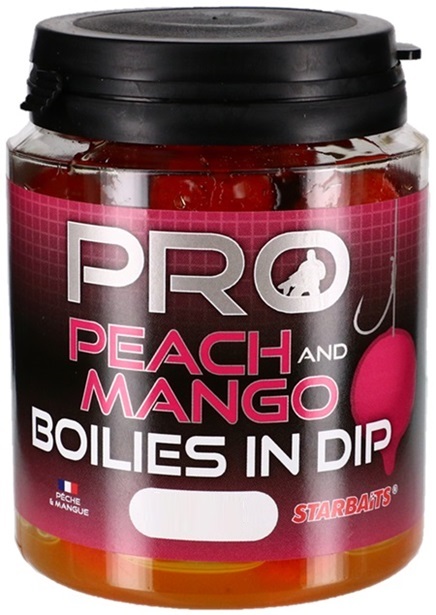 Starbaits Boilies in Dip Pro Peach & Mango 150g