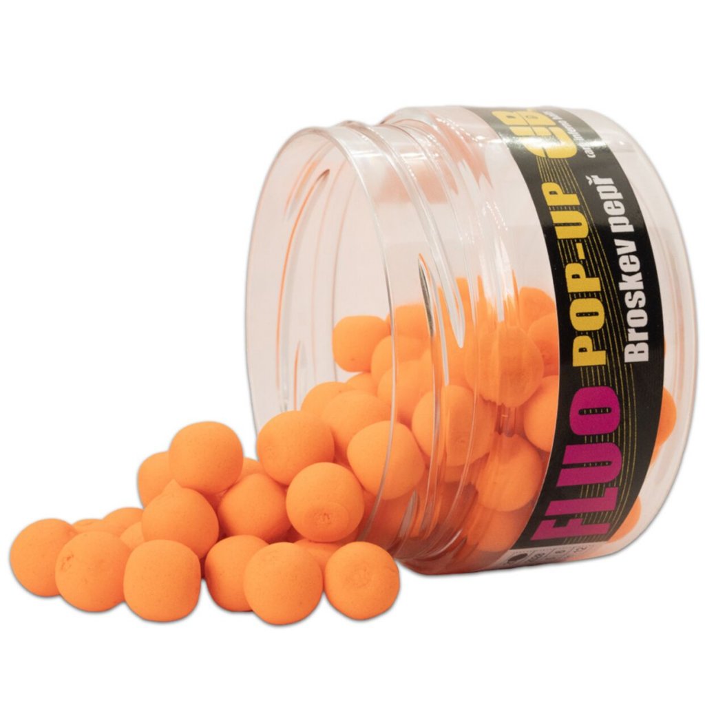 Carp Inferno Pop-up Boilies Fluo - Broskev/Pepř 12mm, 200ml